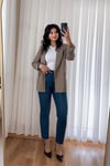 ZR Mavi Kesik Paça Boyfit Jean