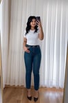 ZR Mavi Kesik Paça Boyfit Jean