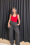 Zr Model Kırışık Beli Lastikli Pantolon