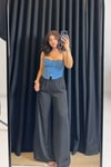 Zr Model Kırışık Beli Lastikli Pantolon