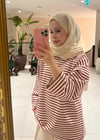 Çizgili Sweatshirt Kırmızı
