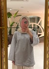Çizgili Sweatshirt Lacivert