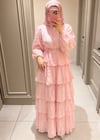 Katlı Elbise Pembe