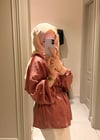 Kırışık Bluz Gül Kurusu