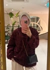 Payetli Ceket Bordo