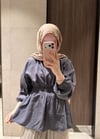 Premium Bluz Kot Mavi