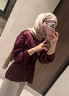 Premium Bluz Saten Bordo