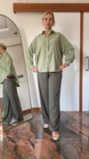 Yeşil keten gömlek 