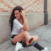 American Socks Rainbow Pride Black Mid High Çorap AS070