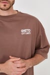 Back Ghetto Printed Cocoa Oversize T-shirt
