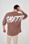 Back Ghetto Printed Cocoa Oversize T-shirt