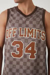 Checkered Athlete Jersey Beige