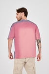 Effective Oil Wash Pink Oversize T-shirt