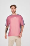 Effective Oil Wash Pink Oversize T-shirt