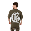 Ghetto Off Limits Back Big G Printed Dark Green Oversize T-shirt