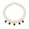 2li İncili Taşlı Choker Kolye