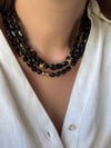Çelik 3lü Onyx Taşı Kolye
