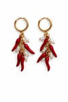 Çelik Biber Charm Küpe