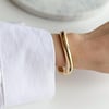 Çelik Dalgalı Kelepçe Bileklik