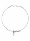 Çelik Damla Taşlı  Choker Kolye