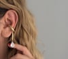 Çelik Damla Taşlı Earcuff