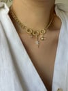 Çelik Göz Charm Choker Kolye