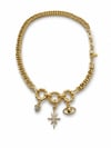 Çelik Göz Charm Choker Kolye