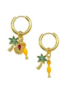 Çelik Palmiye Charm Küpe
