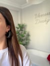 Çelik Renkli Halka Küpe