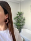 Çelik Renkli Halka Küpe