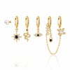 Çelik Yılan  6lı Set Küpe