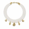 İncili Charmlı Choker Kolye