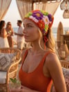 Örgü Çiçekli  Bandana