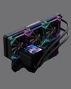 Lovingcool ARGB sıvı Cpu soğutucu 360mm su soğutma PC radyatör ile LCD Video ekranı için AM4 AM5 Intel LGA115X/1200(BLACK)