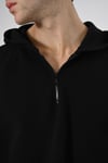 Kapüşon detaylı Pamuklu Oversize Sweatshirt Siyah