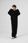 Kapüşon detaylı Pamuklu Oversize Sweatshirt Siyah