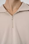 Kapüşon detaylı Pamuklu Oversize Sweatshirt Bej