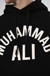 Muhammed Ali Tasarım Kapüşonlu Siyah 3 İplik Şardonlu Sweat 24'