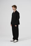 Oversize polo yaka sweatshirt Kazak Siyah