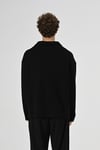 Polo Yaka Oversize Triko Kazak Siyah