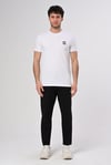 Vav Tasarım Bisiklet Yaka Beyaz Pamuk T-shirt 22'