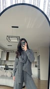 3 LÜ TRİKO GRİ ÖRME TAKIM