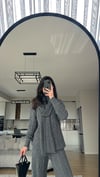 3 LÜ TRİKO GRİ ÖRME TAKIM