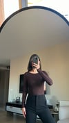 ACI KAHVE TRANSPARAN KAYIK YAKA BODY