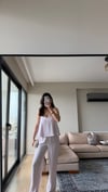 AÇIK LİLA PREMİUM  İPEK KUMAŞ İKİLİ TAKIM
