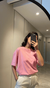 BASİC OVERSİZE  PEMBE TİŞÖRT
