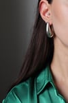 BOTTEGA MODEL ÇELİK KÜPE