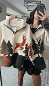 DEER  FERMUARLI POLAR SWEATSHIRT