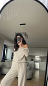 EKRU MODAL KUMAŞ EŞOFMAN TAKIMI