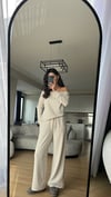 EKRU MODAL KUMAŞ EŞOFMAN TAKIMI